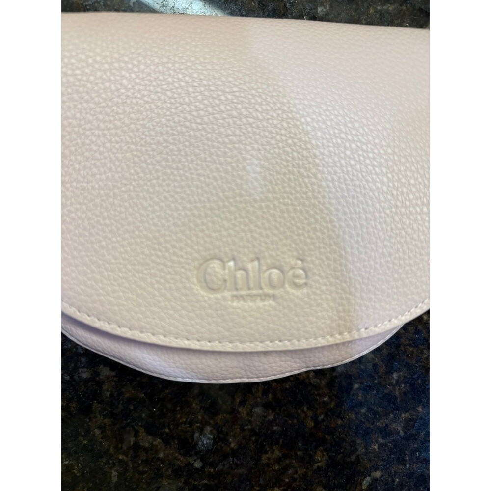 Chloé Parfums Cosmetic Pouch Wristlet Blush Pink Faux Leather Makeup Bag NEW - Picture 4 of 6